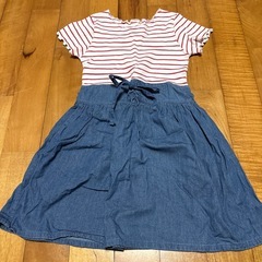 ボーダー柄　ワンピース120の画像