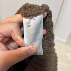 NiCORON フード付きブラウンニットセーターの画像