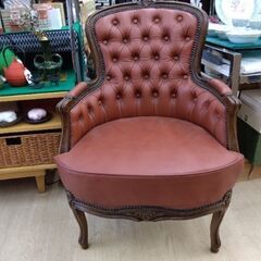 定価数十万円　本物イタリア製　本革　ソファー　猫足　アンティーク　チェア　椅子　チェア　イス　テーブルの画像