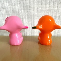 サトちゃん サトコちゃん 指人形 ソフビ 2体セット 昭和レトロ　佐藤製薬の画像