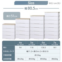 アイリスオーヤマ チェスト(×2)の画像