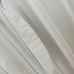 【京都市★美品】一級遮光/ツイード調カーテン/アイボリー系の画像