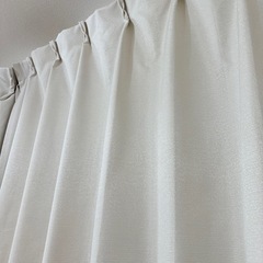 【京都市★美品】一級遮光/ツイード調カーテン/アイボリー系の画像