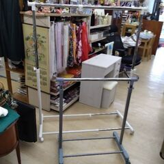 極上美品　縦にも横にも伸縮　物干し竿　ハンガーラック　洗濯機 ハンガー　ラック　の画像