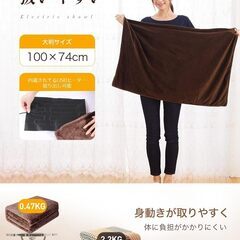 【新品】電気毛布 ひざ掛け ブランケット 電気ブランケット 急速発熱 タイマー付きの画像