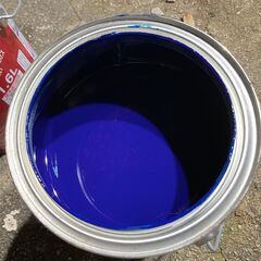 未使用だけど長期保管　アサヒペン　油性ペンキ　なす紺　1.6L　2缶　10年前に買ったものなのでジャンクです！の画像