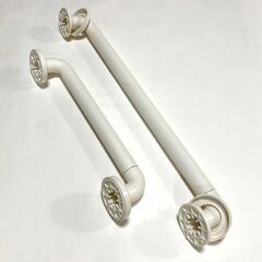 未使用　60cm手すり　と　樹脂手すりパイプ　と　中古の樹脂手すり2つの画像