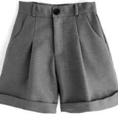 grl　グレー ロールアップショートパンツの画像