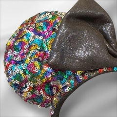 ディズニーランド購入 ミニーマウス カチューシャ スパンコールの画像