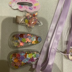 女の子ヘアピンクリップゴムのセット😊🍎✨の画像