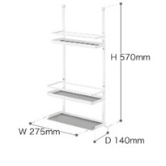 レンジフード調味料ラック 3段 タワー　山崎実業の画像