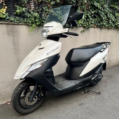 アドレス125 美車 実働車自賠責たっぷり令和12年4月まで スクリーン付　ウーバー、通勤通学に スマホホルダー付の画像