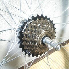 ★２７インチ★LEDオートライト＋６段ギア後輪set★ローラーブレーキ★タイヤ新品★③の画像