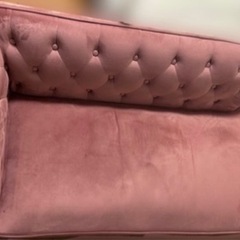 ソファ 2人掛けソファ カウチソファ ベルベット調 天然木の画像