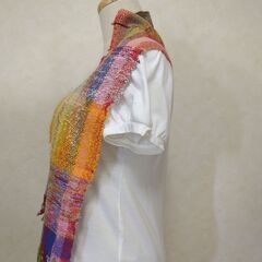 ストール　さをり織りの画像