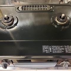 ガスコンロ　ブラックの画像