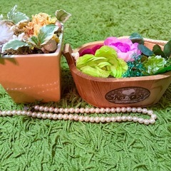 ✨装飾品まとめてセット｜スヌーピー木製小物入れ・造花・ネックレス・プリザーブドフラワー🌼【100円】の画像