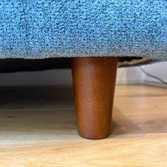 3人がけソファ　ブルー　大川家具の画像