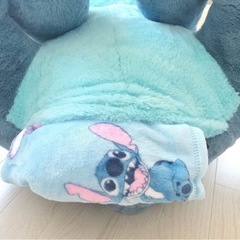 [新品] コストコ スティッチ 特大ぬいぐるみ BIGサイズ ブランケット入りの画像