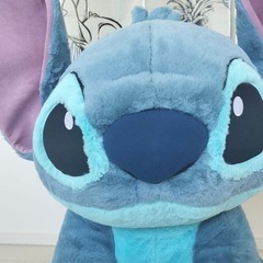 [新品] コストコ スティッチ 特大ぬいぐるみ BIGサイズ ブランケット入りの画像