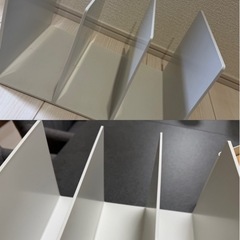 調理器具、無印仕切りスタンド、山崎実業ティッシュケース、無印ハンガー（結構あります。）、コスメメイクポーチ、カイロ、メイクスポンジ、アロマの画像