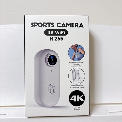 【新品未使用】4Kアクションカメラ UHD 小型ウェアラブルカメラ コンパクト