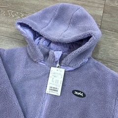 X-girl 140 リバーシブル　アウター　紫　小学生　女の子　中綿　新品の画像