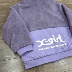 X-girl 140 リバーシブル　アウター　紫　小学生　女の子　中綿　新品の画像
