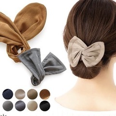 冬物ヘアアクセサリー リボン ワイヤー ゴムの画像