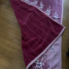 中古　マイヤー毛布　シングル　ピンク系　❷ の画像