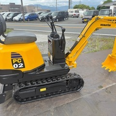 コマツ　ミニユンボ　PC02-1A  油圧ショベル　軽油　ゴムキャタ　0.5tクラス　陸送可能　下取りOK の画像