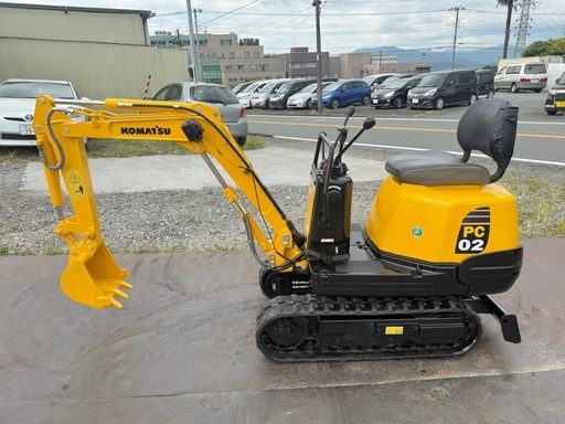 コマツ　ミニユンボ　PC02-1A  油圧ショベル　軽油　ゴムキャタ　0.5tクラス　陸送可能　下取りOK