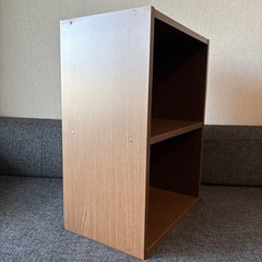 カラーボックス　2段　収納家具　ダークブラウン　
焦茶の画像