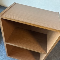 カラーボックス　2段　収納家具　ダークブラウン　
焦茶の画像