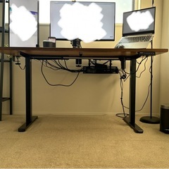 【昇降デスク】ErGear電動昇降脚＋オーク天板の画像