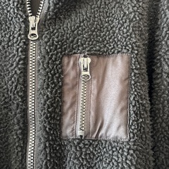 フルジップフード付きモコモコアウターの画像