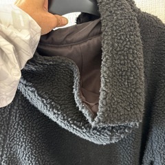 フルジップフード付きモコモコアウターの画像