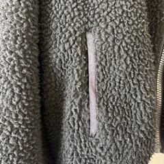 フルジップフード付きモコモコアウターの画像