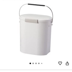 アスベル フタ付きゴミ箱 オムツ・ペットシーツ 11L 密閉 エバンペール 中バケツ付き 生ごみ ホワイトの画像