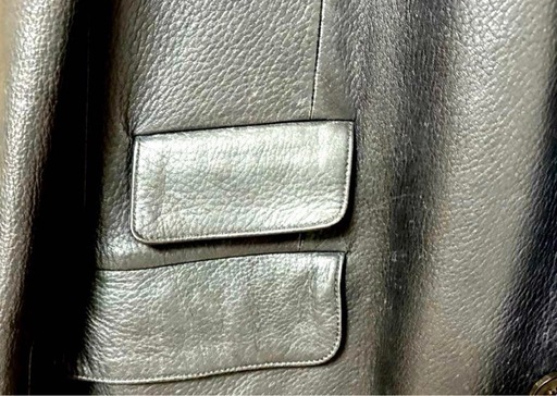 エルメス　サイズ50 レザージャケット　定価120万　ブラック　裏地エルメス柄