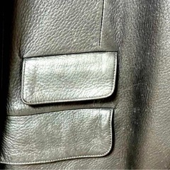 エルメス　サイズ50 レザージャケット　定価120万　ブラック　裏地エルメス柄の画像