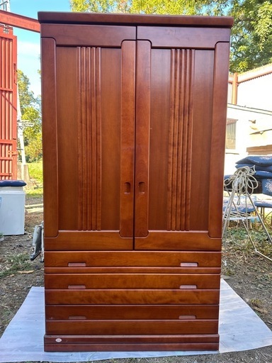 天然木アンティークキャビネット