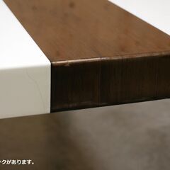≪zyt2593ジ≫ シギヤマ家具工業 ダイニングテーブル 幅155cm 奥行85cm 高さ70cm ハイグロス/ホワイト/ダークブラウン/木目/IDC大塚/4人用/2人用/中古家具/宮城県仙台市 071101-06の画像