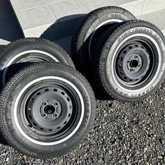 ハスラー　ホイール　タイヤセット　デイトナ　ホワイトリボン　軽自動車の画像