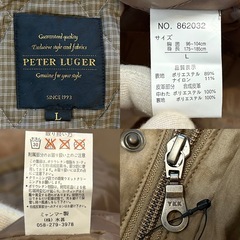 未使用ピータールガーPETER LUGERモッズコート cort アウター冬服 秋服 紳士服 ジャンパー ジャンバー ジャケット ライトブラウン無地 メンズmen’s男性用 ユニセックスサイズL 肩幅約47センチ身幅約52センチ袖丈約62センチ着丈約74センチの画像