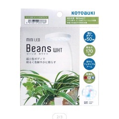 寿工芸 コトブキ ミニLED ビーンズ ライト　ホワイト 2個 アクアリウム　　テラリウムの画像