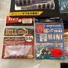 【釣り小物セット】月下美人ワーム、スパークスリム夜行ワーム、ジグヘッド、太刀魚ワイヤーの画像