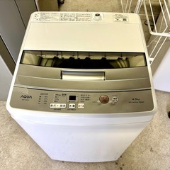【美品】✨ 2022年製 AQUA全自動電気洗濯機4.5Kgの画像