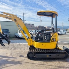 コマツ　ミニユンボ　PC30MR-2   倍速付き　　操作パターン切り替え可能  新品ハサミ付き付　3tクラス　全国陸送可能 下取りOK　の画像