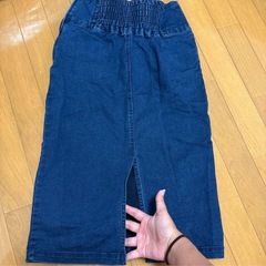 ハイウエストデニムスカートの画像